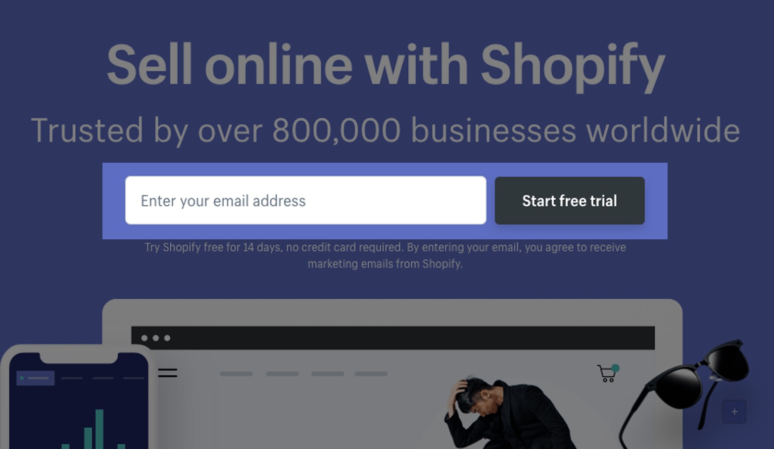 shopify free trial signup
